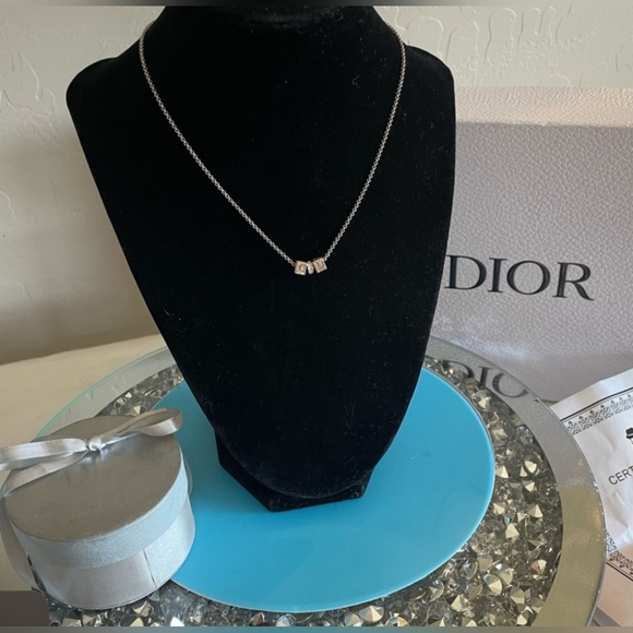 Christian Dior Silver Necklace With Dior Box and COA - Picture 14 of 14